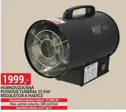 Baumax Horkovzdušná plynová turbína 15 kw regulátor a hadice nabídka
