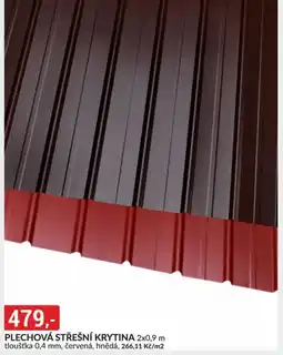 Baumax Plechová střešní krytina nabídka