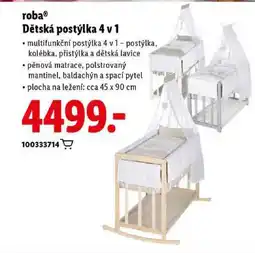 Lidl roba Dětská postýlka 4 v 1 nabídka