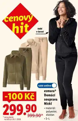 Lidl esmara Domácí souprava Nicki nabídka