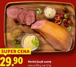 Lidl Hovězí jazyk uzený, cena za nabídka