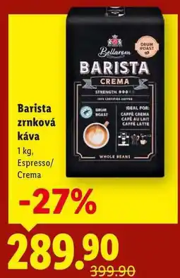 Lidl Barista zrnková káva nabídka