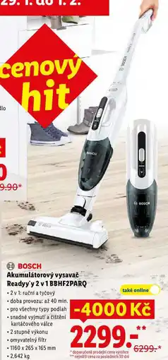 Lidl Akumulátorový vysavač Readyy y 2 v 1 BBHF2PARQ nabídka