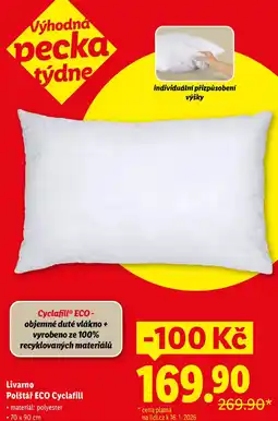 Lidl Livarno Polštář ECO Cyclafill nabídka