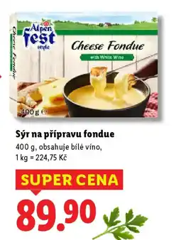 Lidl Alpen Fest Sýr na přípravu fondue nabídka