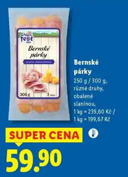 Lidl Alpen Fest Bernské párky nabídka