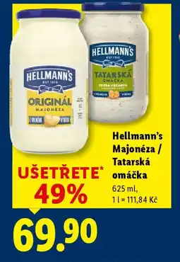 Lidl HELLMANN'S Majonéza / Tatarská omáčka nabídka