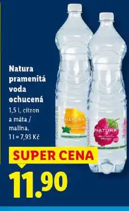 Lidl Natura pramenitá voda ochucená nabídka