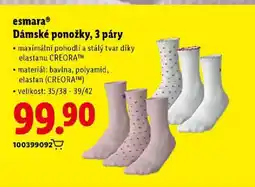 Lidl EsmaraⓇ Dámské ponožky, 3 páry nabídka