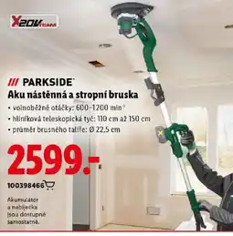 Lidl PARKSIDE Aku nástěnná a stropní bruska nabídka