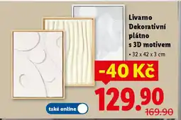 Lidl Livarno Dekorativní plátno s 3D motivem nabídka