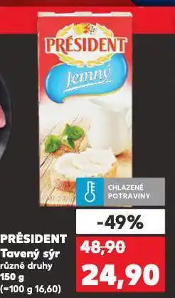 Kaufland Président tavený sýr nabídka