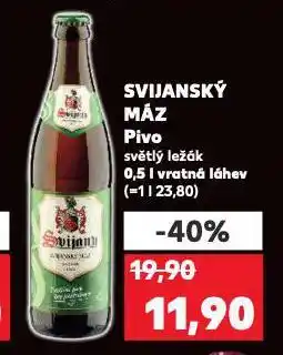 Kaufland Pivo svijanský máz nabídka
