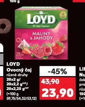 Kaufland Loyd ovocný čaj nabídka