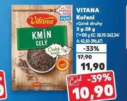 Kaufland Vitana koření nabídka