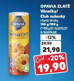 Kaufland Opavia zlaté club sušenky nabídka