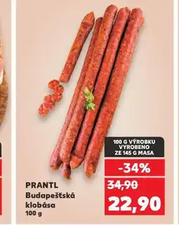 Kaufland Prantl budapešťská klobása nabídka