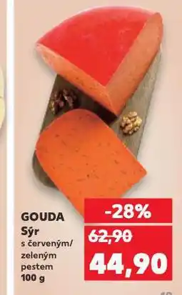 Kaufland Gouda sýr se zeleným pestem nabídka