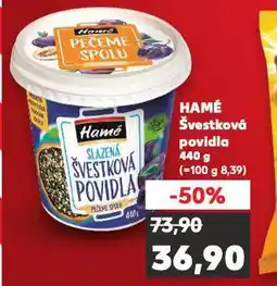 Kaufland Hamé švestková povidla nabídka