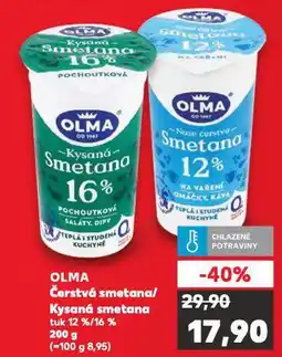 Kaufland Olma čerstvá smetana nabídka