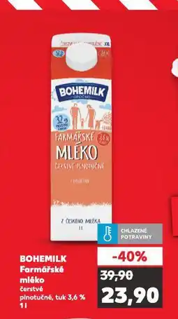 Kaufland Bohemilk farmářské mléko nabídka