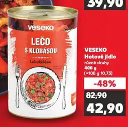 Kaufland Veseko hotové jídlo nabídka