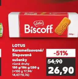 Kaufland Lotus karamelizované sušenky nabídka