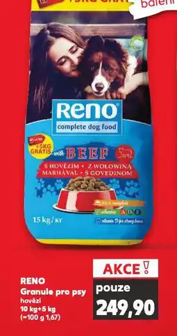 Kaufland Reno granule pro psy nabídka