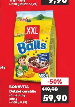 Kaufland Bonavita dětské cereálie nabídka