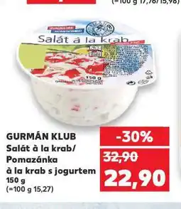 Kaufland Gurmán klub salát á la krab nabídka