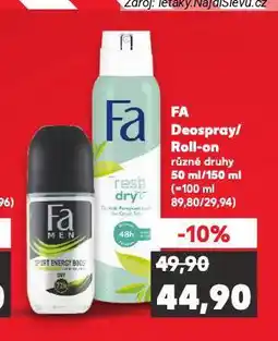 Kaufland Fa deospray nabídka