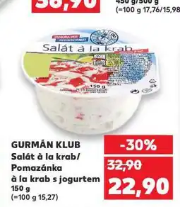 Kaufland Gurmán klub pomazánka á la krab s jogurtem nabídka