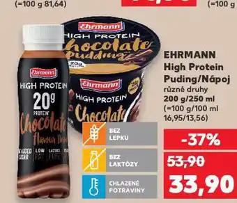 Kaufland Ehrmann high protein puding nabídka