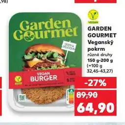 Kaufland Garden gourmet veganský pokrm nabídka
