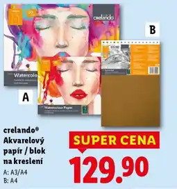 Lidl CrelandoⓇ Akvarelový papír / blok na kreslení nabídka