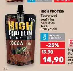 Kaufland High protein tvarohová svačinka nabídka