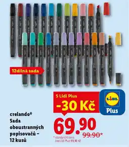 Lidl CrelandoⓇ Sada oboustranných popisovačů - 12 kusů nabídka