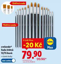 Lidl Crelando® Sada štětců 12/15 kusů nabídka