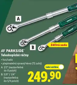 Lidl PARKSIDE® Teleskopické ráčny nabídka