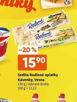 Terno Sedita rodinné oplatky nabídka