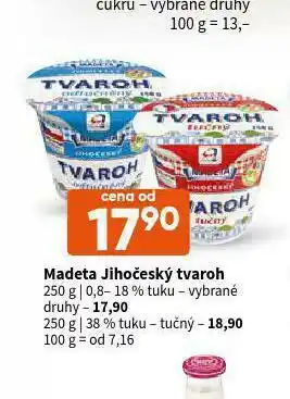 Terno Madera jihočeský tvaroh nabídka