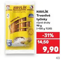 Kaufland Havlík trvanlivé tyčinky nabídka