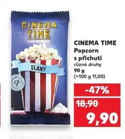 Kaufland Cinema time popcorn nabídka