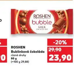 Kaufland Roshen bublinková čokoláda nabídka