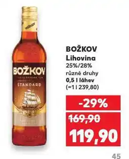 Kaufland Božkov lihovina nabídka