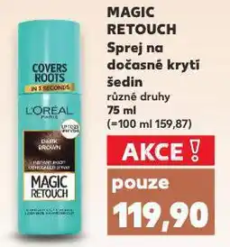 Kaufland Magic retouch sprej na dočasné krytí šedin nabídka