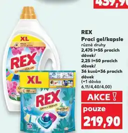 Kaufland Rex prací gel nabídka