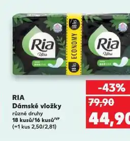 Kaufland Ria dámské vložky nabídka