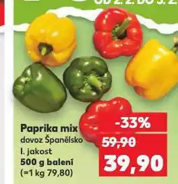 Kaufland Paprika mix nabídka