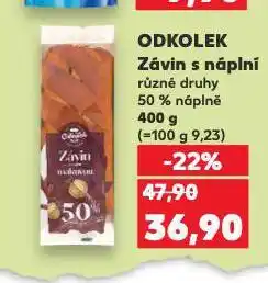 Kaufland Odkolek závin s náplní nabídka